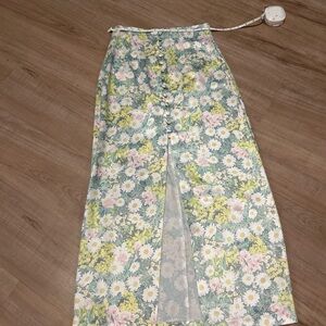 Zara Pastel Floral Maxi Skirt